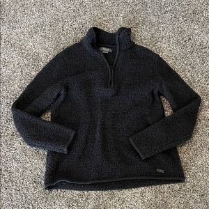 Natural Reflections Dark Gray Sherpa Quarter-Zip Pullover